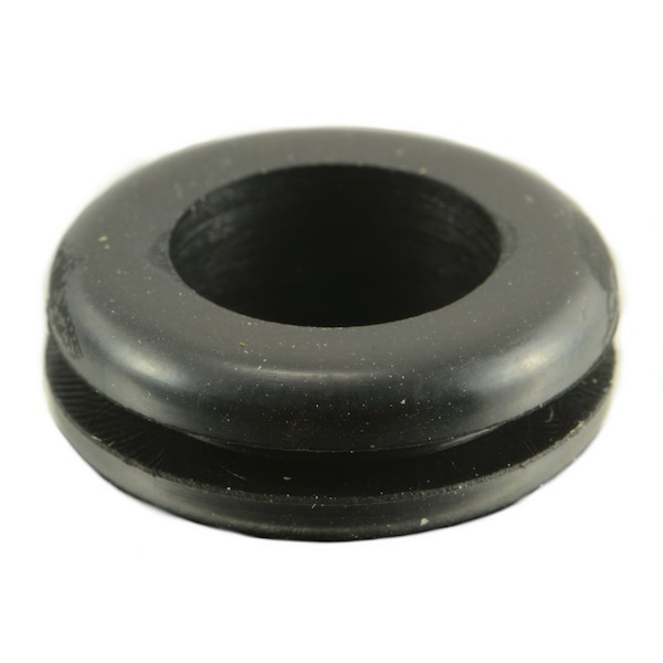Midwest Fastener 7/16" x 3/4" x 1/4" x 1/16" Black Rubber Grommets 15PK 64372 - main
